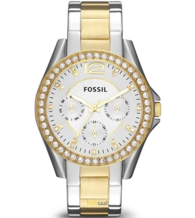 Reloj Fossil De Pulso Para Dama Riley Es3204 Resistente Brillantes