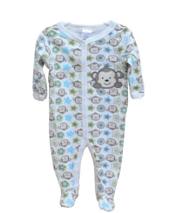 Suave Pijama Para Bebes Niño Micos Baby Works 100% Algodón
