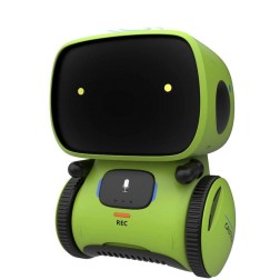 Robot Musical Inteligente Con Sensor para niños en Ingles Verde